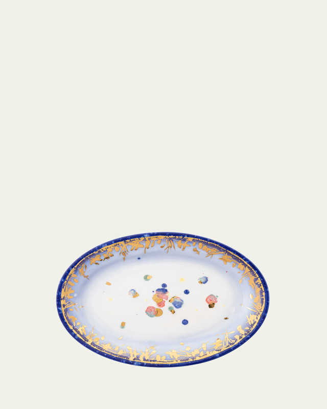 Villa Borghese Apollo Bianco Oval Rim Platter